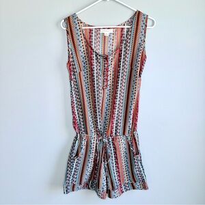 Carapace Striped Sleeveless Romper